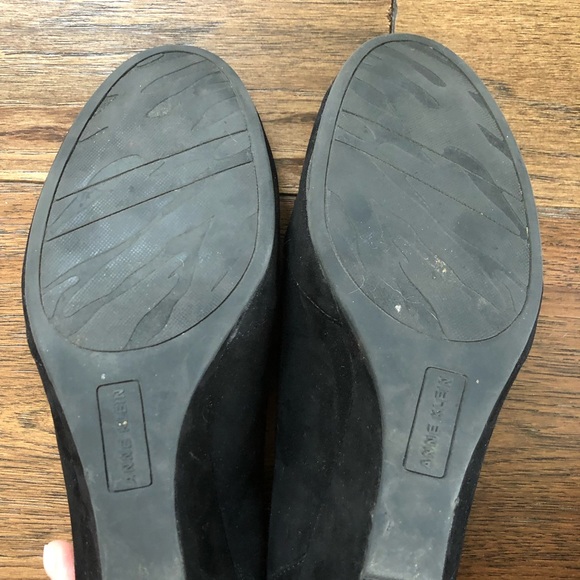 Anne Klein AK Alyssa Cut Out Black Faux Suede Wedge - Picture 7 of 7